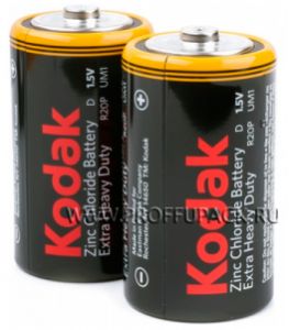 Батарейки KODAK R20 (D) солевые (спайка 2 шт) [24/144]