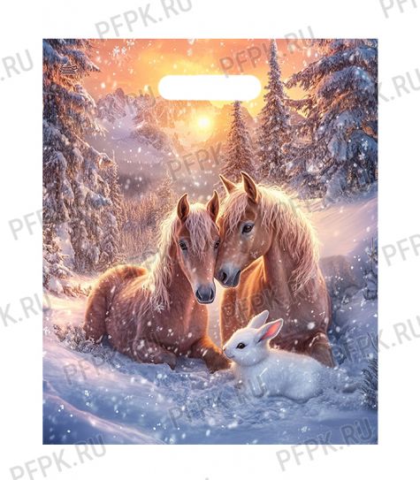 НГ РУССКАЯ ЗИМА проруб. 45х38 (60 мкм) ПВД,ламин. ТИКО Совершенство [50/500]