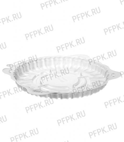 Тортница круг. d227мм Т-225 (М) ДНО белая КОМУС (без крышки) ПС Шип [1/100]