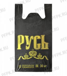 Майка РУСЬ 28х54 Черная Р3 [100/1000]