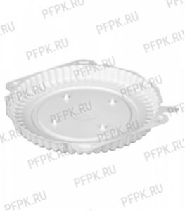 Тортница круг. d205мм Т-206 ДНО белая КОМУС (без крышки) ПС Шип
