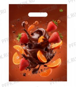 ТРИУМФ, вырубная ручка, 31х40+3 (60мкм) ламинат, ТИКО Клубника в шоколаде [50/500]