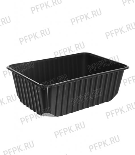 Емкость 1000 мл УЮ прямоуг. 132х186х62 (без крышки) Черная [100/500]