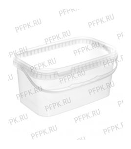Ведро 3,3л прямоугольное, 250 (без крышки) Прозрачное [1/35]