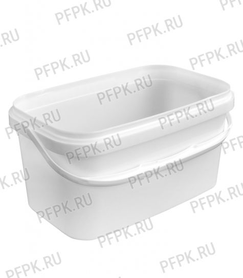 Ведро 3,3л прямоугольное, 250 (без крышки) Белое [1/35]