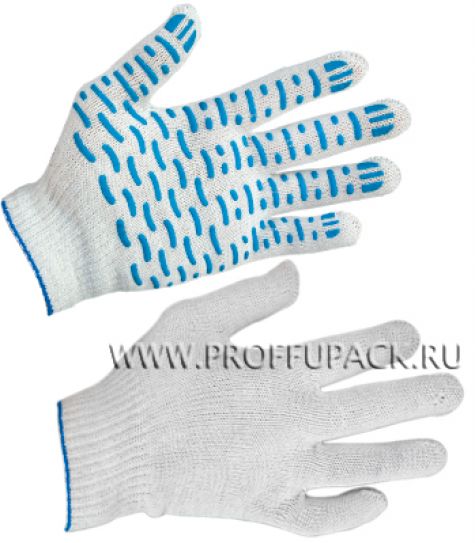 Перчатки ВОЛНА 5-нитка 7,5-класс 65гр (Китай) Белые [10/400]