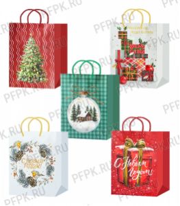 НГ сумочка бумажная 11х13х6 МЕГА (S) S26-13600/13700/13800/13900/14000 (Ретро) [10/200]
