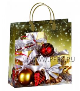 НГ Сумочка из мягкого пластика 02 (30х30х10) средняя BAM-168 (Шары) [20/200]