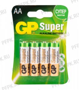Батарейки GP Super LR3 (ААА) алкалин (блистер 4 шт) [40/160]
