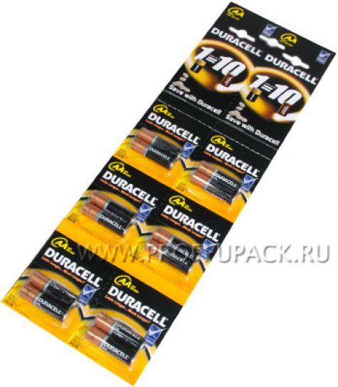 Батарейки DURACELL LR6 (АА) алкалин (блистер-отрыв 2 шт) (228-885) [12/120]