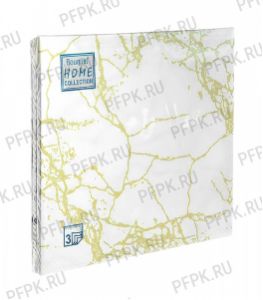 Салфетки бум. DESNA HOME COLLECTION CLASSIC (20 листов) Мрамор золотой на белом ..