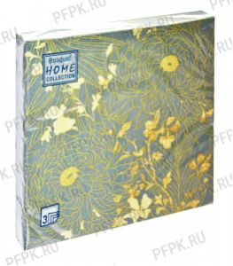 Салфетки бум. DESNA HOME COLLECTION CLASSIC (20 листов) Золотые цветы Gray [12/1..