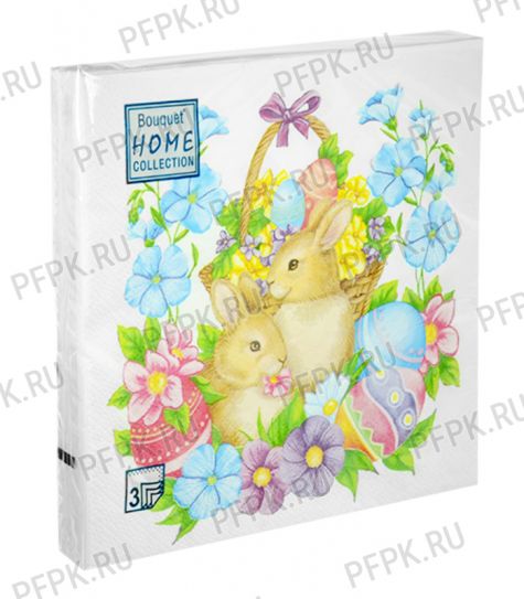 Салфетки бум. DESNA HOME COLLECTION CLASSIC (20 листов) Пасха.Пасхальные кролики [12/12]