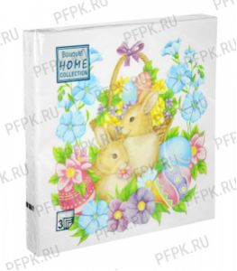 Салфетки бум. DESNA HOME COLLECTION CLASSIC (20 листов) Пасха.Пасхальные кролики [12/12]