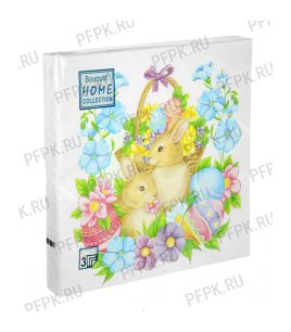 Салфетки бум. DESNA HOME COLLECTION CLASSIC (20 листов) Пасха.Пасхальные кролики [12/12]