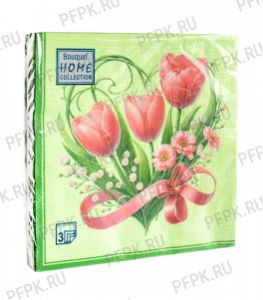 Салфетки бум. DESNA HOME COLLECTION CLASSIC (20 листов) Праздничные тюльпаны [12..
