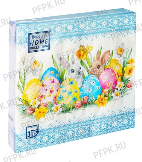 Салфетки бум. DESNA HOME COLLECTION CLASSIC (20 листов) Пасха.Кролики и пасхальные яйца [12/12]