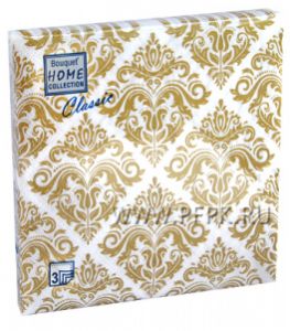 Салфетки бум. DESNA HOME COLLECTION CLASSIC (20 листов) Золотой орнамент [12/12]..
