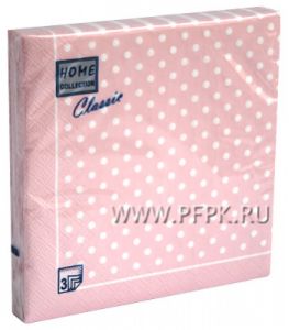 Салфетки бум. DESNA HOME COLLECTION CLASSIC (20 листов) Розовая скатерть в горош..