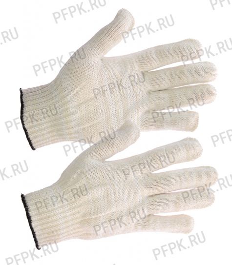 Перчатки х/б без покрытия 5-нитка 10-класс ЭКОНОМ Белые (ЮИ80120) [10/400]