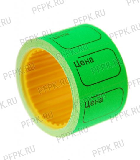 Ценники самоклеющиеся 20х30 ЭКОНОМ Зеленые (100-114) [10/100]