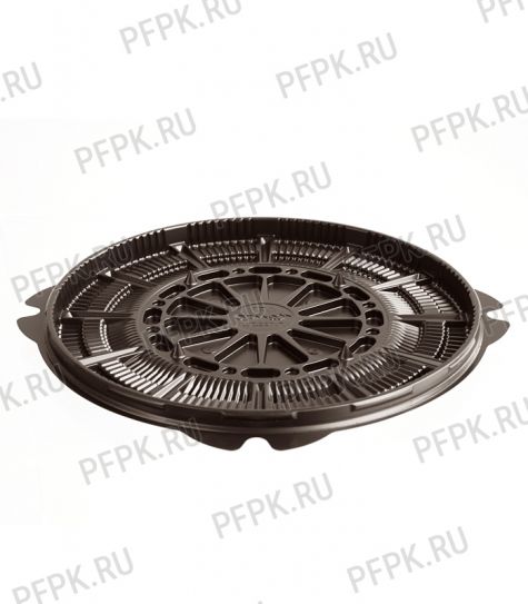 Тортница круг. d224мм Т-022 ДНО коричневая КОМУС (без крышки) ПС Шип [1/132]