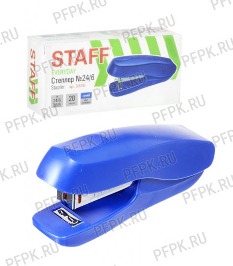 Степлер №24, до 20л. STAFF Everyday синий (228-740) [1/180]
