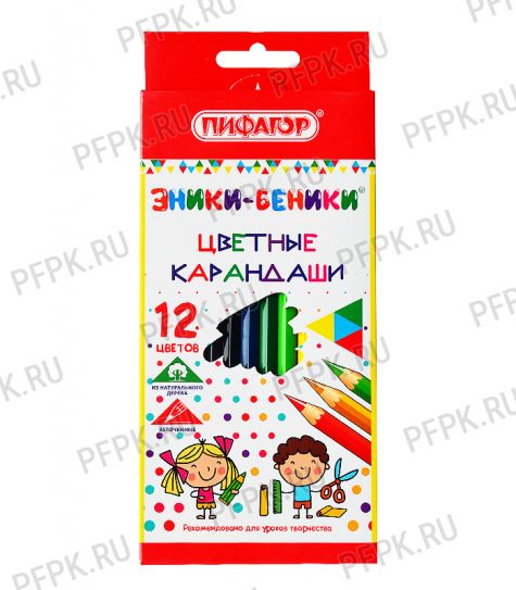 Карандаши цветные (12 цветов) Эники-Беники (181-346) [12/240]
