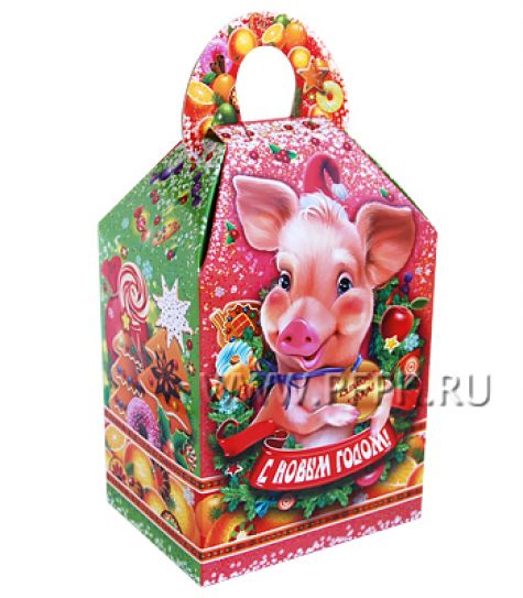 Коробка картон. 1000 гр Праздник Символ года [1/300]