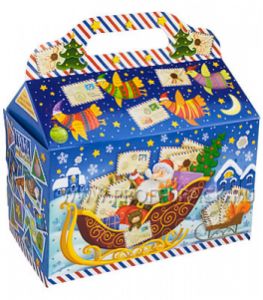 Коробка картон. 1200 гр Подарок Напиши Морозу [1/150]