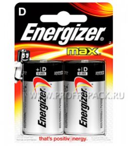 Батарейки ENERGIZER Max LR20 (D) алкалин (блистер 2 шт) [2/12]