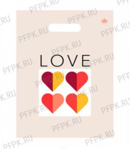 МИНИ, вырубная ручка, 31х40 (30мкм) ПВД, ТИКО Любовь в геометрии [50/1300]