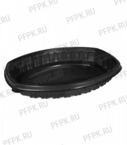 Емкость СПК-257 800 мл, овальная 1-секц., черная, СТП [70/70]
