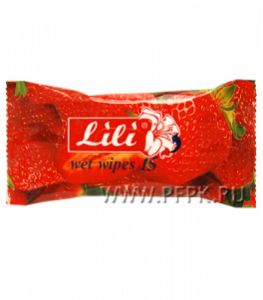Салфетки влажн. Lili (уп. 15 шт.) Клубника [100/100]