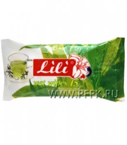 Салфетки влажн. Lili (уп. 15 шт.) Зеленый чай [100/100]