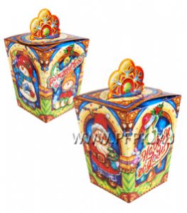 Коробка картон. 1200 гр Новогоднее чудо [1/130]