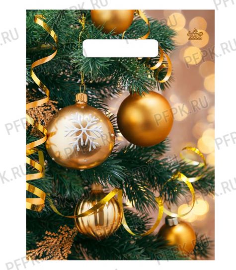 НГ БУТИК проруб. 23х30 (30 мкм) ПВД, ТИКО Серпантин и шарики [100/3000]