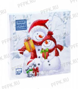 Салфетки НГ бум. DESNA HOME COLLECTION CLASSIC (20 листов) Добрые снеговики [12/12]