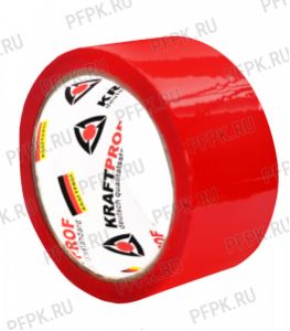 Клейкая лента 48х50 [45 мкм] ЦВ Арт.450250 Красная KRAFTPROF [6/36]