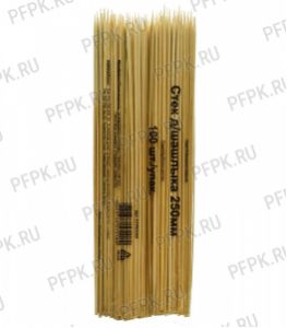 Шампуры для шашлыка 250мм (100 шт. в уп.) Бамбуковые арт.CTPBS250 [1/100]