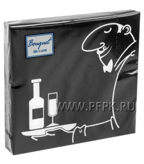 Салфетки бум. BOUQUET de LUXE 24х24, 3-сл.,с рис. (25 листов) Добро пожаловать [15/15]