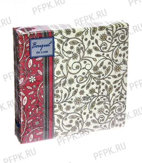 Салфетки бум. BOUQUET de LUXE 24х24, 3-сл.,с рис. (25 листов) Ажурный узор [15/15]
