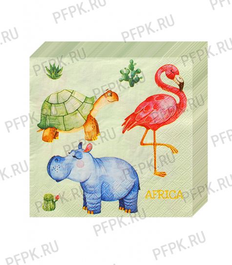 Салфетки бум. DESNA BOUQUET 33х33, 3-сл.,с рис. (20 листов) Африка [12/12]