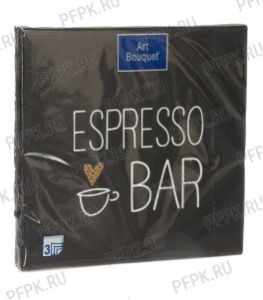 Салфетки бум. DESNA BOUQUET 33х33, 3-сл.,с рис. (20 листов) Espresso bar [12/12]