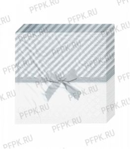 Салфетки бум. DESNA BOUQUET 33х33, 3-сл.,с рис. (20 листов) Подарок серебро [12/..