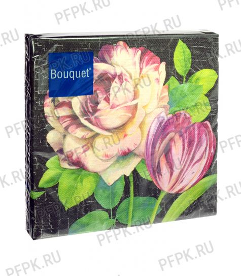 Салфетки бум. DESNA BOUQUET 33х33, 3-сл.,с рис. (20 листов) Винтажные цветы [12/12]