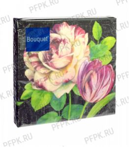 Салфетки бум. DESNA BOUQUET 33х33, 3-сл.,с рис. (20 листов) Винтажные цветы [12/..