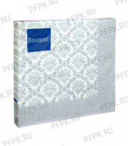 Салфетки бум. DESNA BOUQUET 33х33, 3-сл.,с рис. (20 листов) Гобелен в серебряной..