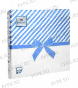 Салфетки бум. DESNA BOUQUET 33х33, 3-сл.,с рис. (20 листов) Подарок синий [12/12..