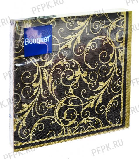 Салфетки бум. DESNA BOUQUET 33х33, 3-сл.,с рис. (20 листов) Очарование на черном [12/12]